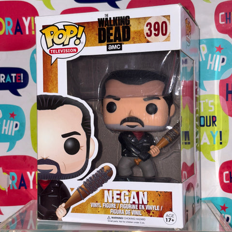 BOX DAMAGE VIEW PHOTOS Negan - The Walking Dead Funko Pop 390 Vinyl Figure (11.4 Cm L × 8.9 Cm W × 15.9 Cm H)