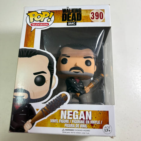 BOX DAMAGE VIEW PHOTOS Negan - The Walking Dead Funko Pop 390 Vinyl Figure (11.4 Cm L × 8.9 Cm W × 15.9 Cm H)