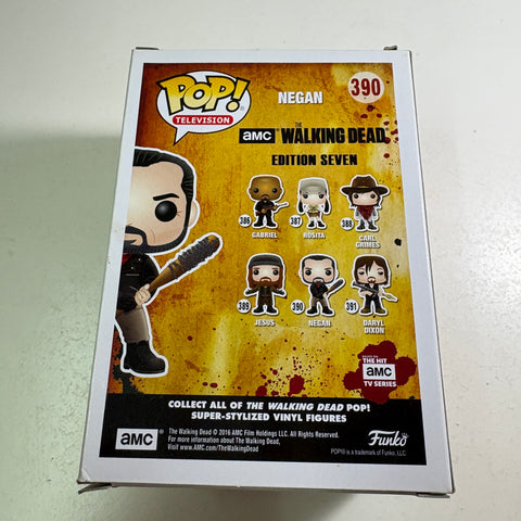 BOX DAMAGE VIEW PHOTOS Negan - The Walking Dead Funko Pop 390 Vinyl Figure (11.4 Cm L × 8.9 Cm W × 15.9 Cm H)