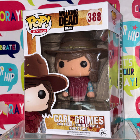 BOX FLAWS VIEW PHOTOS Carl Grimes - The Walking Dead Funko Pop 388 Vinyl Figure (11.4 Cm L × 8.9 Cm W × 15.9 Cm H)