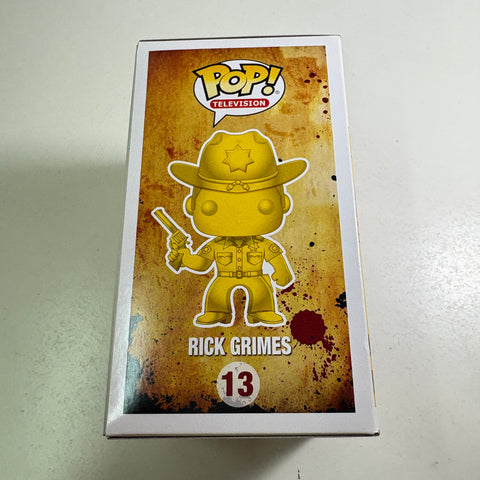 SEVERE BOX DAMAGE VIEW PHOTOS Rick Grimes GOLD - The Walking Dead Funko Pop Vinyl Figure Supply Drop Exclusive (11.4 Cm L × 8.9 Cm W × 15.9 Cm H)