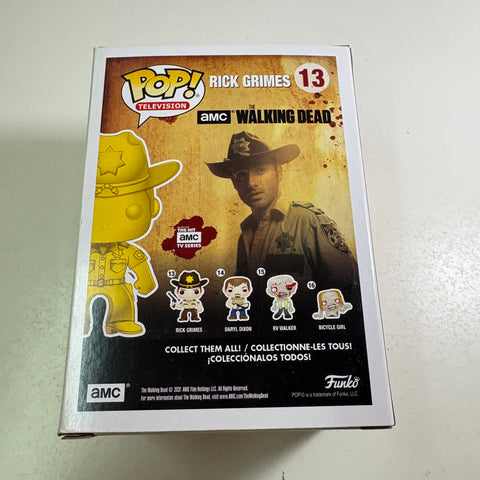 SEVERE BOX DAMAGE VIEW PHOTOS Rick Grimes GOLD - The Walking Dead Funko Pop Vinyl Figure Supply Drop Exclusive (11.4 Cm L × 8.9 Cm W × 15.9 Cm H)