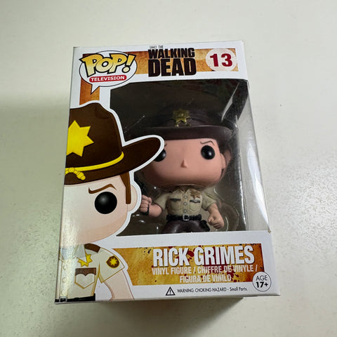 BOX FLAWS VIEW PHOTOS Rick Grimes - The Walking Dead Funko Pop 13 Vinyl Figure  (11.4 Cm L × 8.9 Cm W × 15.9 Cm H)