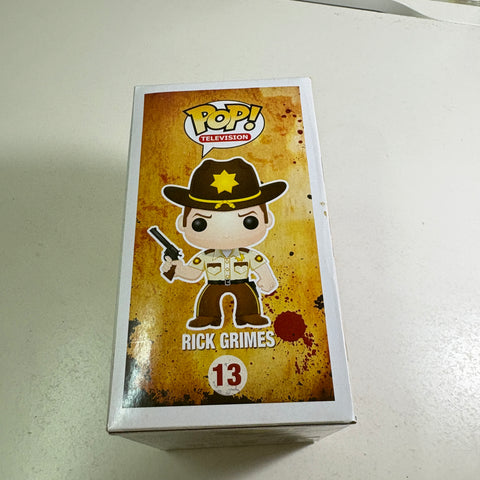 BOX FLAWS VIEW PHOTOS Rick Grimes - The Walking Dead Funko Pop 13 Vinyl Figure  (11.4 Cm L × 8.9 Cm W × 15.9 Cm H)