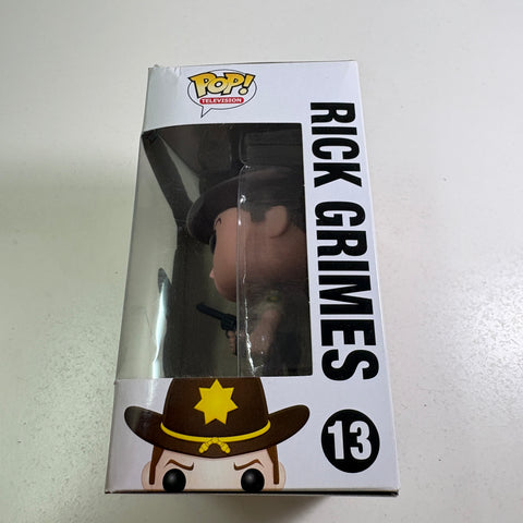 BOX FLAWS VIEW PHOTOS Rick Grimes - The Walking Dead Funko Pop 13 Vinyl Figure  (11.4 Cm L × 8.9 Cm W × 15.9 Cm H)