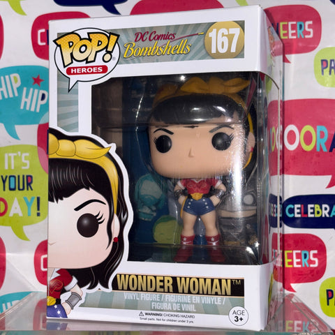 Wonder Woman (Bombshell) - DC Funko Pop 167 Vinyl Figure (11.4 Cm L × 8.9 Cm W × 15.9 Cm H)