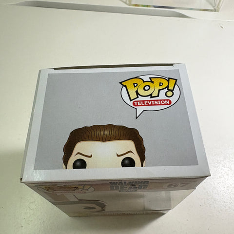 BOX FLAWS VIEW PHOTOS Rick Grimes Prison Yard - The Walking Dead Funko Pop 67 Vinyl Figure  (11.4 Cm L × 8.9 Cm W × 15.9 Cm H)