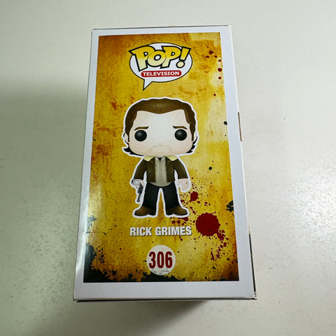 BOX FLAWS VIEW PHOTOS Rick Grimes - The Walking Dead Funko Pop 306 Vinyl Figure  (11.4 Cm L × 8.9 Cm W × 15.9 Cm H)