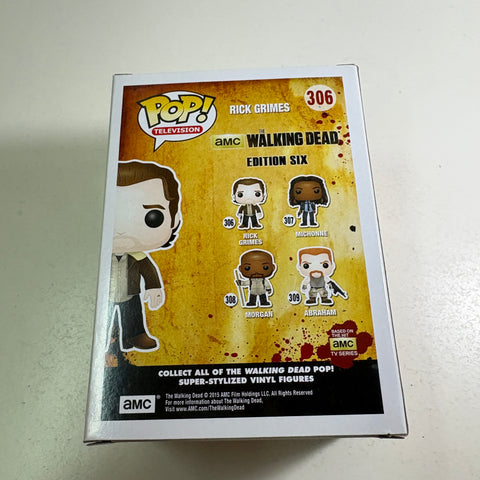 BOX FLAWS VIEW PHOTOS Rick Grimes - The Walking Dead Funko Pop 306 Vinyl Figure  (11.4 Cm L × 8.9 Cm W × 15.9 Cm H)