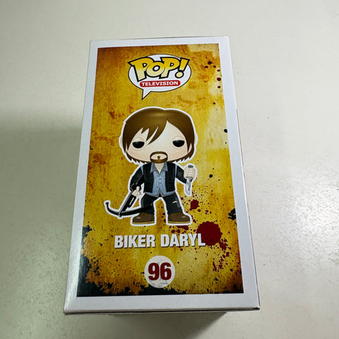 BOX FLAWS VIEW PHOTOS Daryl Dixon Biker - The Walking Dead Funko Pop 96 Vinyl Figure PX Exclusive  (11.4 Cm L × 8.9 Cm W × 15.9 Cm H)