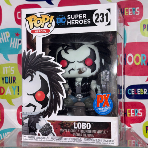 BOX FLAWS VIEW PHOTOS Lobo - DC Funko Pop 231 Vinyl Figure (11.4 Cm L × 8.9 Cm W × 15.9 Cm H)