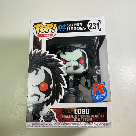 BOX FLAWS VIEW PHOTOS Lobo - DC Funko Pop 231 Vinyl Figure (11.4 Cm L × 8.9 Cm W × 15.9 Cm H)