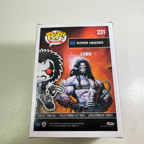 BOX FLAWS VIEW PHOTOS Lobo - DC Funko Pop 231 Vinyl Figure (11.4 Cm L × 8.9 Cm W × 15.9 Cm H)