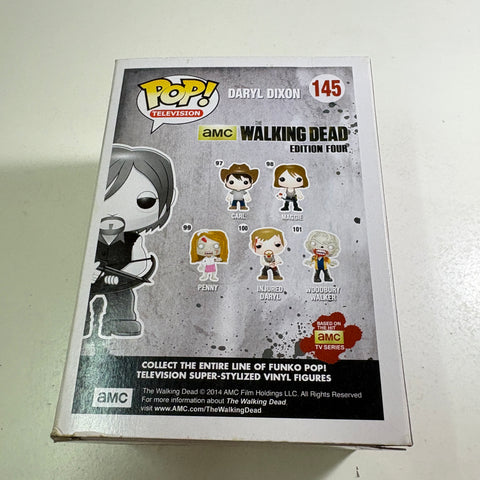 BOX FLAWS VIEW PHOTOS Daryl Dixon (Black and White) - The Walking Dead Funko Pop 145 Vinyl Figure (11.4 Cm L × 8.9 Cm W × 15.9 Cm H)