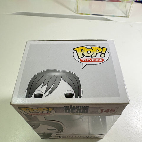 BOX FLAWS VIEW PHOTOS Daryl Dixon (Black and White) - The Walking Dead Funko Pop 145 Vinyl Figure (11.4 Cm L × 8.9 Cm W × 15.9 Cm H)
