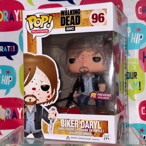 BOX FLAWS VIEW PHOTOS Daryl Dixon BLOODY - The Walking Dead Funko Pop Vinyl Figure Exclusive  (11.4 Cm L × 8.9 Cm W × 15.9 Cm H)