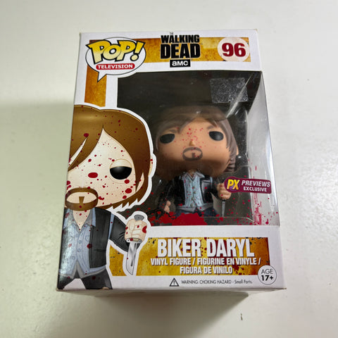 BOX FLAWS VIEW PHOTOS Daryl Dixon BLOODY - The Walking Dead Funko Pop Vinyl Figure Exclusive  (11.4 Cm L × 8.9 Cm W × 15.9 Cm H)