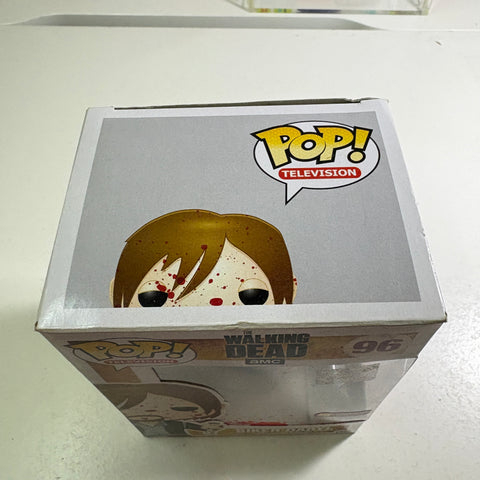 BOX FLAWS VIEW PHOTOS Daryl Dixon BLOODY - The Walking Dead Funko Pop Vinyl Figure Exclusive  (11.4 Cm L × 8.9 Cm W × 15.9 Cm H)