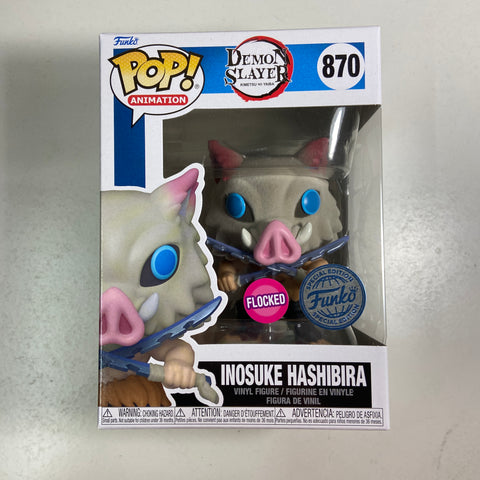 Demon Slayer - Inosuke (Flocked) Funko Pop 870 Exclusive