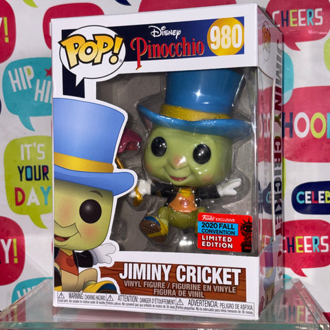 Jiminy Cricket - Disney Funko Pop 980 Vinyl Figure Exclusive (11.4 Cm L × 8.9 Cm W × 15.9 Cm H)