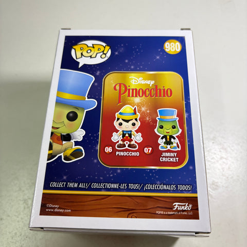 Jiminy Cricket - Disney Funko Pop 980 Vinyl Figure Exclusive (11.4 Cm L × 8.9 Cm W × 15.9 Cm H)