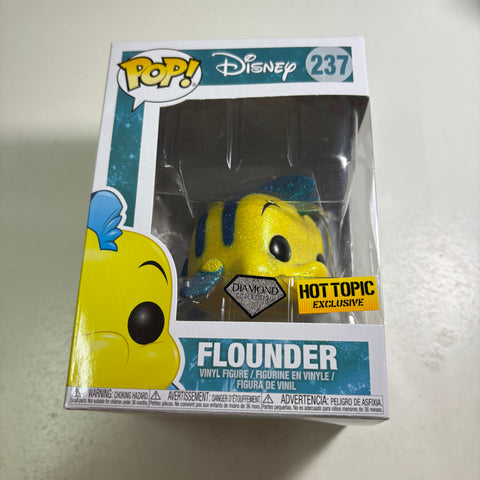 Flounder DIAMOND EDITION - Little Mermaid Disney Funko Pop 237 (11.4 Cm L × 8.9 Cm W × 15.9 Cm H)