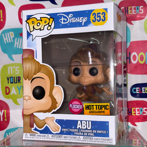 Abu FLOCKED - Aladdin Disney Funko Pop 353 Exclusive (11.4 Cm L × 8.9 Cm W × 15.9 Cm H)