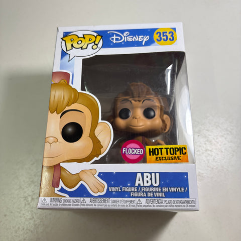 Abu FLOCKED - Aladdin Disney Funko Pop 353 Exclusive (11.4 Cm L × 8.9 Cm W × 15.9 Cm H)