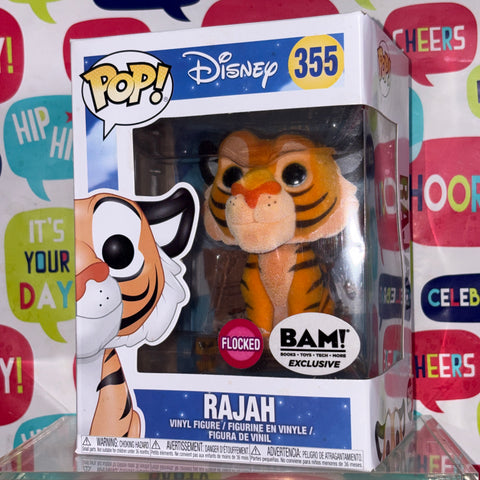 Rajah FLOCKED - Aladdin Disney Funko Pop 355 BAM Exclusive Vinyl Figure (11.4 Cm L × 8.9 Cm W × 15.9 Cm H)