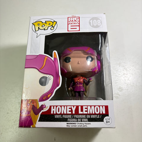 BOX FLAWS VIEW PHOTOS Honey Lemon - Big Hero 6 Disney Funko Pop 108 Vinyl Figure (11.4 Cm L × 8.9 Cm W × 15.9 Cm H)