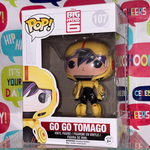 BOX FLAWS VIEW PHOTOS Go Go Tomago - Big Hero 6 Disney Funko Pop 107 Vinyl Figure (11.4 Cm L × 8.9 Cm W × 15.9 Cm H)