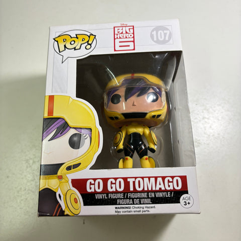 BOX FLAWS VIEW PHOTOS Go Go Tomago - Big Hero 6 Disney Funko Pop 107 Vinyl Figure (11.4 Cm L × 8.9 Cm W × 15.9 Cm H)