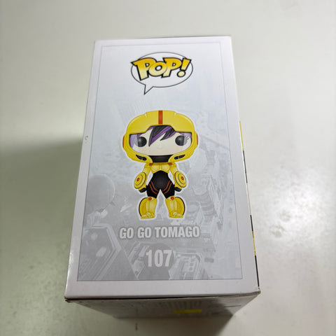 BOX FLAWS VIEW PHOTOS Go Go Tomago - Big Hero 6 Disney Funko Pop 107 Vinyl Figure (11.4 Cm L × 8.9 Cm W × 15.9 Cm H)