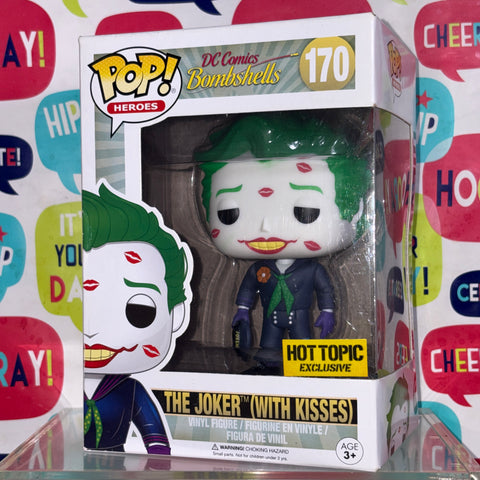 BOX DAMAGE VIEW PHOTOS The Joker (with Kisses) - DC Funko Pop 170 Vinyl Figure (11.4 Cm L × 8.9 Cm W × 15.9 Cm H)
