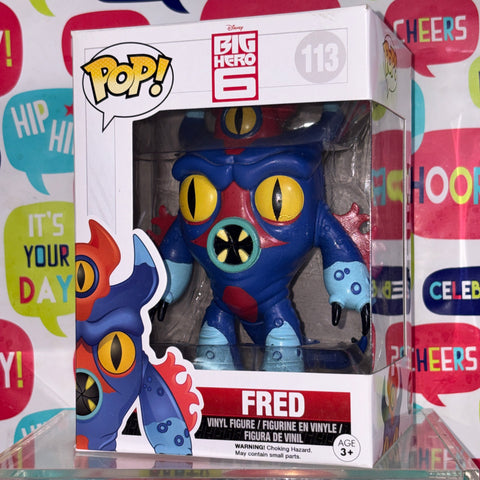 BOX FLAWS VIEW PHOTOS Fred - Big Hero 6 Disney Funko Pop 113 Vinyl Figure (11.4 Cm L × 8.9 Cm W × 15.9 Cm H)