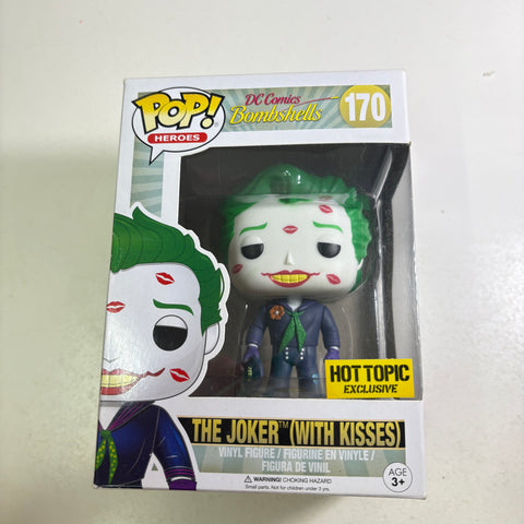 BOX DAMAGE VIEW PHOTOS The Joker (with Kisses) - DC Funko Pop 170 Vinyl Figure (11.4 Cm L × 8.9 Cm W × 15.9 Cm H)
