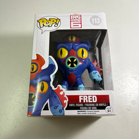 BOX FLAWS VIEW PHOTOS Fred - Big Hero 6 Disney Funko Pop 113 Vinyl Figure (11.4 Cm L × 8.9 Cm W × 15.9 Cm H)