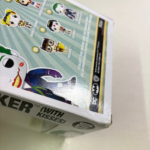 BOX DAMAGE VIEW PHOTOS The Joker (with Kisses) - DC Funko Pop 170 Vinyl Figure (11.4 Cm L × 8.9 Cm W × 15.9 Cm H)