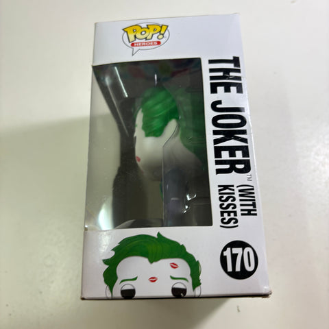 BOX DAMAGE VIEW PHOTOS The Joker (with Kisses) - DC Funko Pop 170 Vinyl Figure (11.4 Cm L × 8.9 Cm W × 15.9 Cm H)