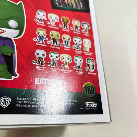 BOX FLAWS VIEW PHOTOS Batman Suicide Squad - DC Funko Pop 188 Vinyl Figure (11.4 Cm L × 8.9 Cm W × 15.9 Cm H)