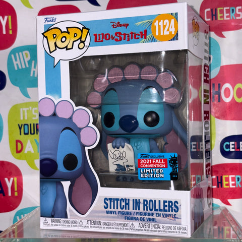 Stitch in Rollers - Lilo & Stitch Disney Funko Pop 1124 Vinyl Figure Exclusive (11.4 Cm L × 8.9 Cm W × 15.9 Cm H)