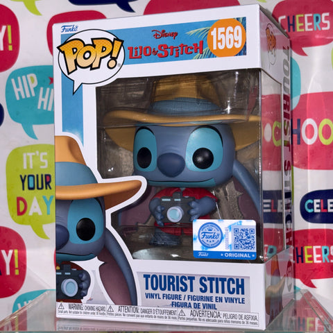 Touriest Stitch - Lilo & Stitch Disney Funko Pop 1569 Vinyl Figure Exclusive (11.4 Cm L × 8.9 Cm W × 15.9 Cm H)