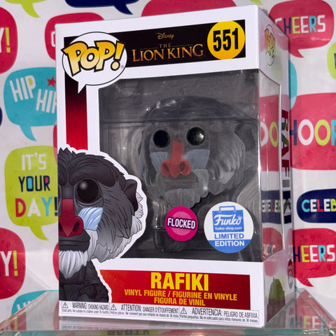 Rafiki FLOCKED - The Lion King Disney Funko Pop 551 Vinyl Figure Exclusive (11.4 Cm L × 8.9 Cm W × 15.9 Cm H)
