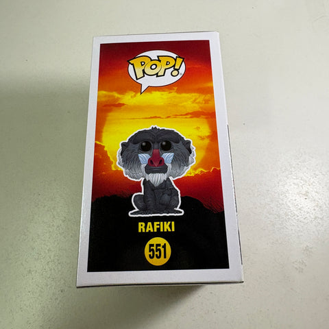Rafiki FLOCKED - The Lion King Disney Funko Pop 551 Vinyl Figure Exclusive (11.4 Cm L × 8.9 Cm W × 15.9 Cm H)