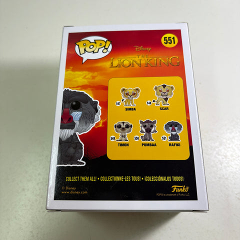 Rafiki FLOCKED - The Lion King Disney Funko Pop 551 Vinyl Figure Exclusive (11.4 Cm L × 8.9 Cm W × 15.9 Cm H)