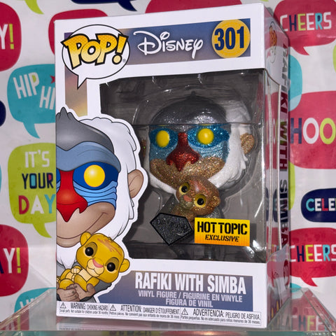 Rafiki DIAMOND - The Lion King Disney Funko Pop Vinyl Figure HT Exclusive (11.4 Cm L × 8.9 Cm W × 15.9 Cm H)