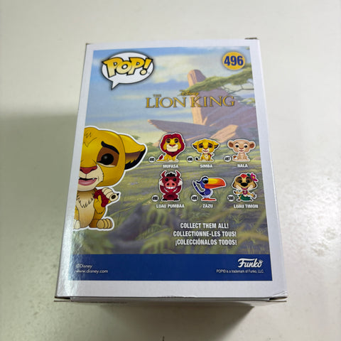Simba - The Lion King Disney Funko Pop 496 Vinyl Figure (11.4 Cm L × 8.9 Cm W × 15.9 Cm H)