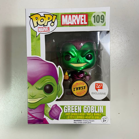 Green Goblin (Metallic Chase) - Spider Man Marvel Funko Pop 109 Walgreen's Exclusive