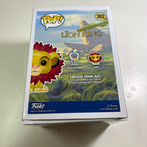 Simba FLOCKED - The Lion King Disney Funko Pop 302 Vinyl Figure (11.4 Cm L × 8.9 Cm W × 15.9 Cm H)