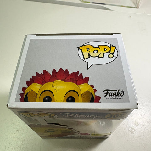 Simba FLOCKED - The Lion King Disney Funko Pop 302 Vinyl Figure (11.4 Cm L × 8.9 Cm W × 15.9 Cm H)